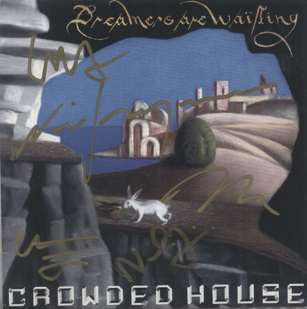 Crowded House Dreamers Are Waiting - Silver Vinyl + Autographed Card UK vinyl LP album (LP record) CRDLPDR856692