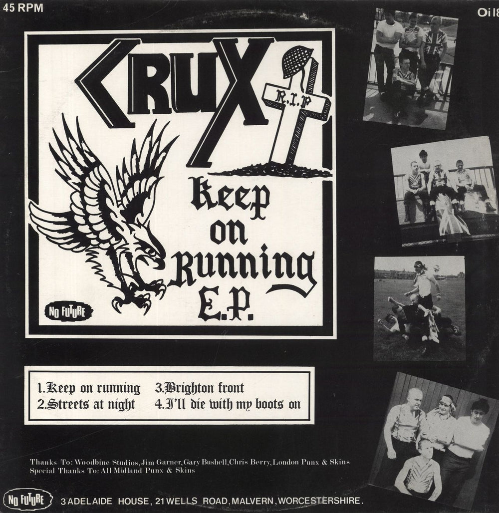 Crux Keep On Running / Fight For Your Life UK 12" vinyl single (12 inch record / Maxi-single) OI18