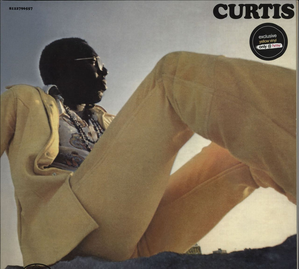 Curtis Mayfield Curtis - Yellow Vinyl UK vinyl LP album (LP record) 8122796557