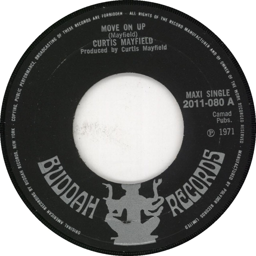 Curtis Mayfield Move On Up - Wide UK 7" vinyl single (7 inch record / 45) 2011-080