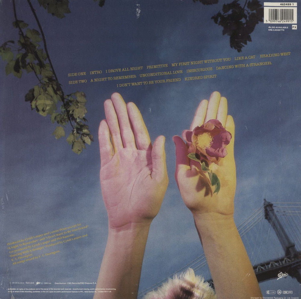 Cyndi Lauper A Night To Remember - Shrink UK vinyl LP album (LP record) 5099746249915