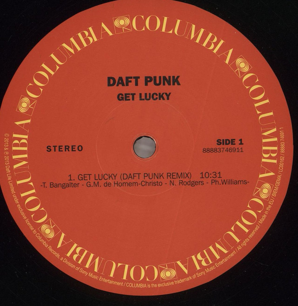 Daft Punk Get Lucky - 180gram Vinyl UK 12" vinyl single (12 inch record / Maxi-single) DFP12GE683906