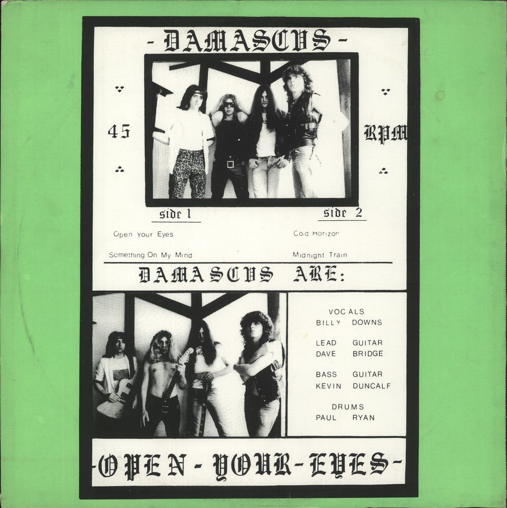 Damascus Open Your Eyes UK 12" vinyl single (12 inch record / Maxi-single)