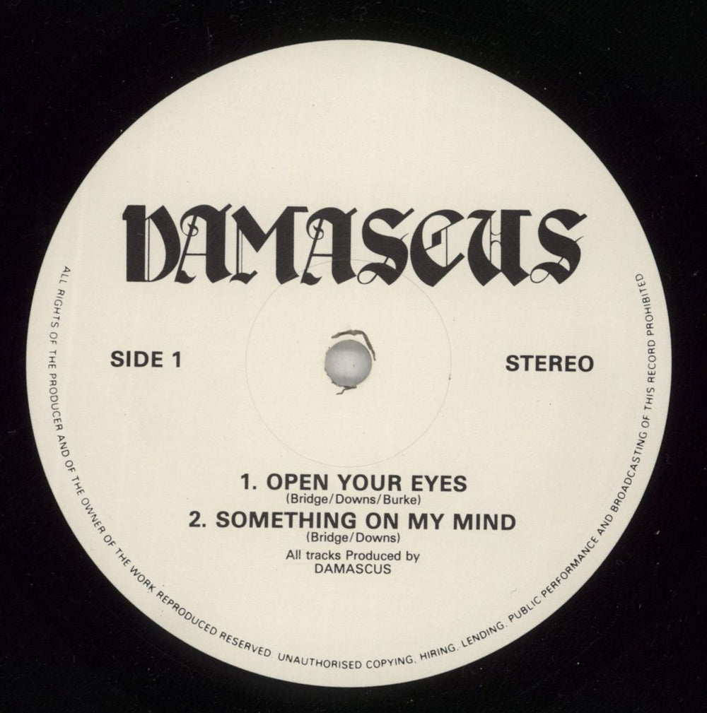 Damascus Open Your Eyes UK 12" vinyl single (12 inch record / Maxi-single) 9BR12OP864550