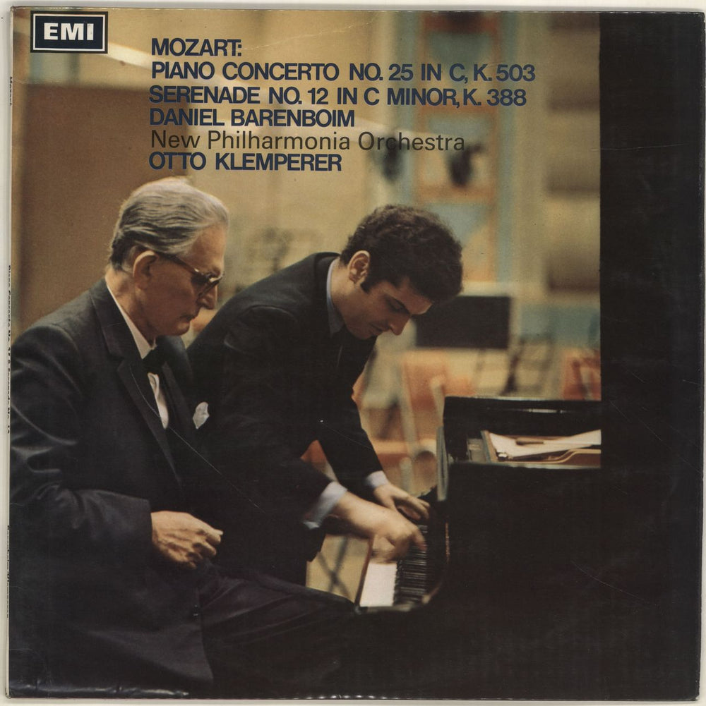 Daniel Barenboim Mozart: Piano Concerto No.25 in C, K.503 / Serenade No.12 in C Minor, K.388 UK vinyl LP album (LP record) SAX5290