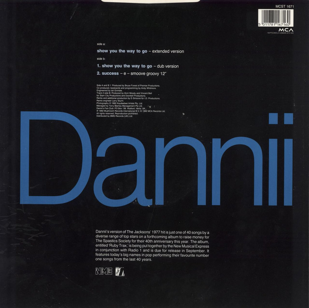 Dannii Minogue Show You The Way To Go UK 12" vinyl single (12 inch record / Maxi-single) 5011781167160