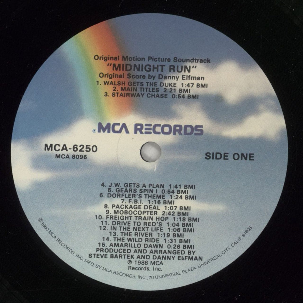 Danny Elfman Midnight Run - OST US Promo vinyl LP album (LP record) DXNLPMI878226
