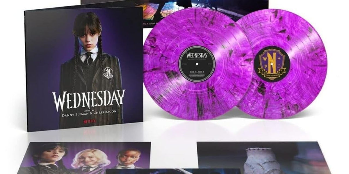 Wednesday Series selling Movie Vinyl Soundtrack 2 LP Purple Goth Smoky Shadow Netflix