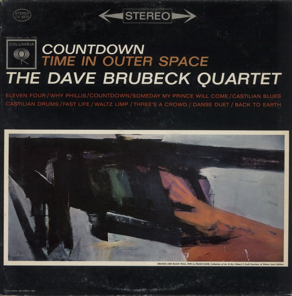 Dave Brubeck Countdown: Time In Outer Space - EX US vinyl LP album (LP record) CS8575