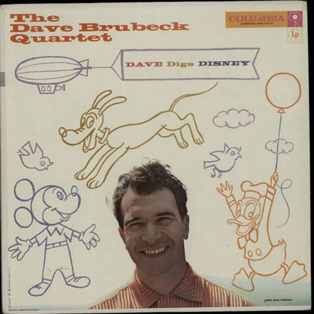 Dave Brubeck Dave Digs Disney US vinyl LP album (LP record) CL1059