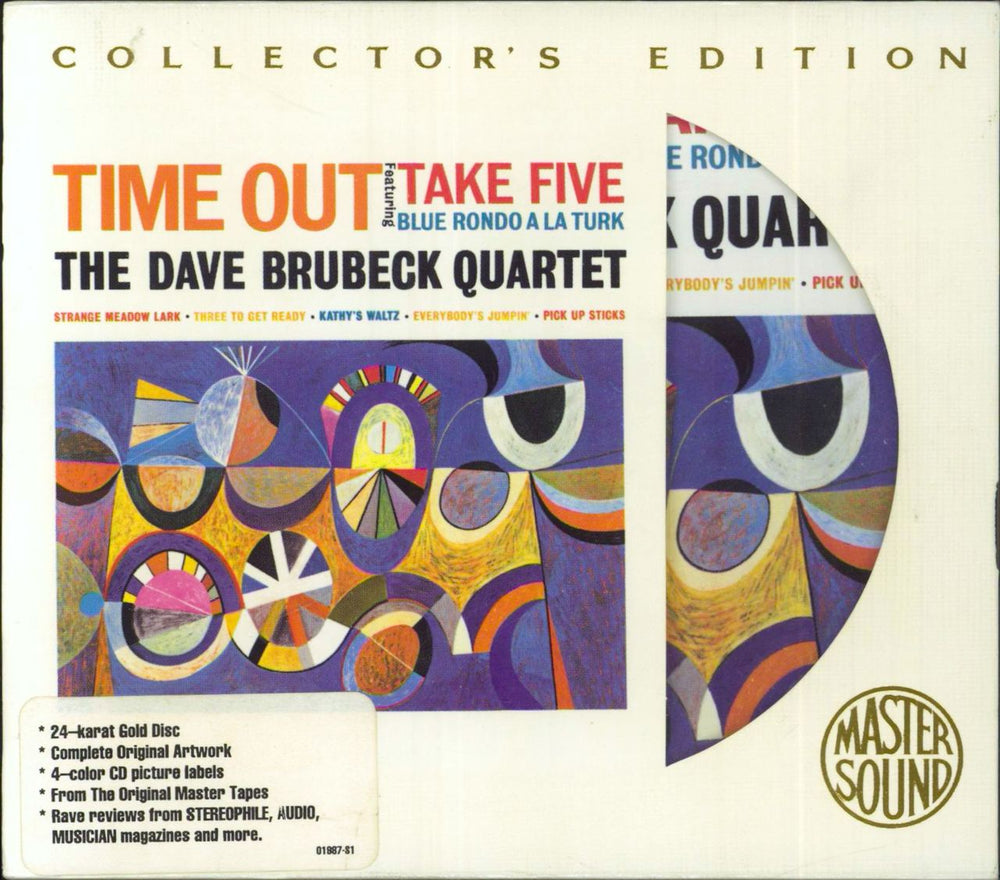 Dave Brubeck Time Out - Gold Disc US CD album (CDLP) CK64408