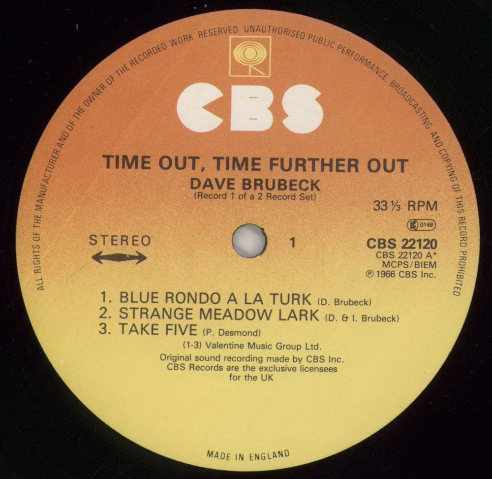 Dave Brubeck Time Out / Time Further Out UK 2-LP vinyl record set (Double LP Album) DBR2LTI469011