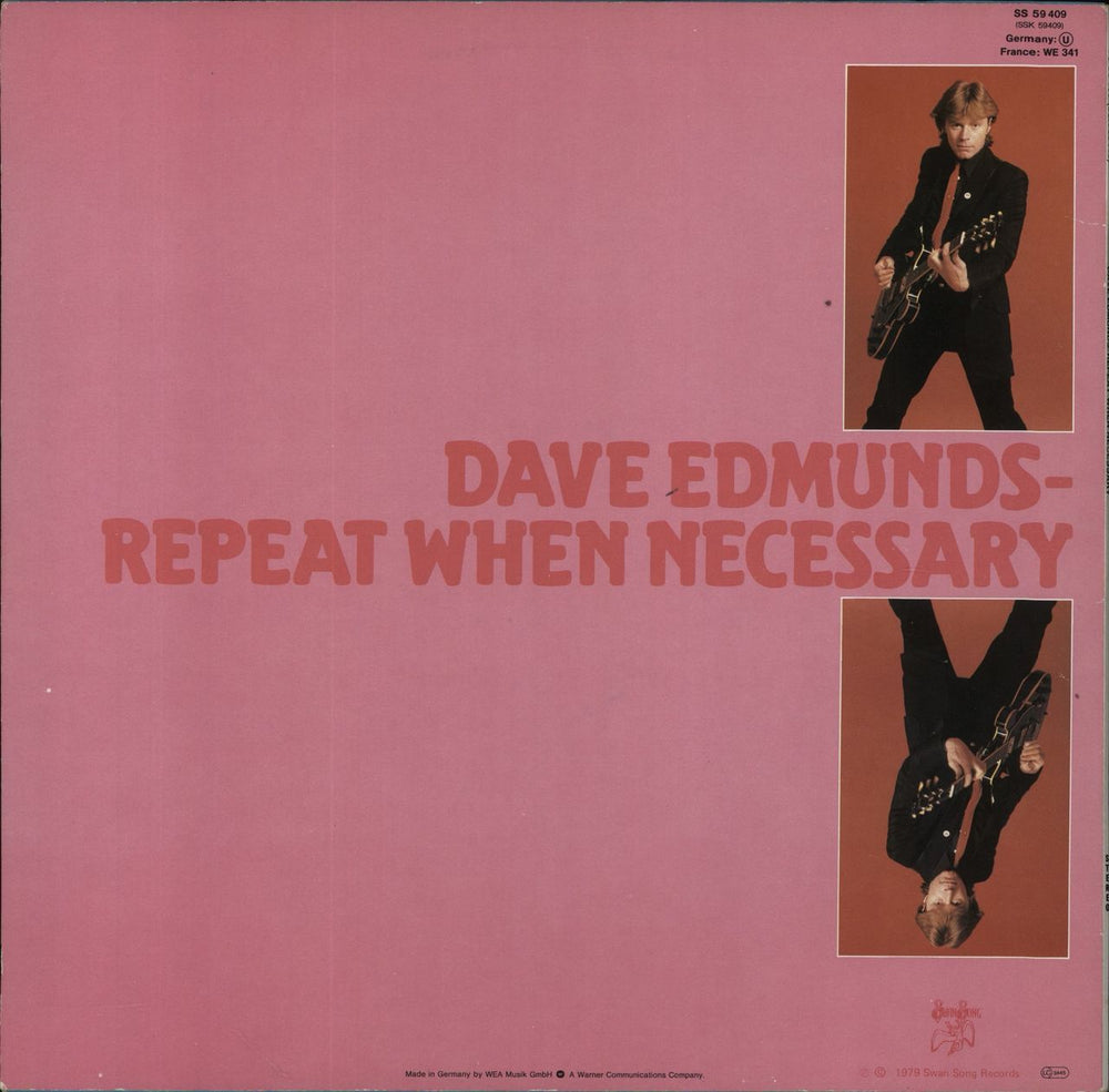 Dave Edmunds Repeat When Necessary UK vinyl LP album (LP record)