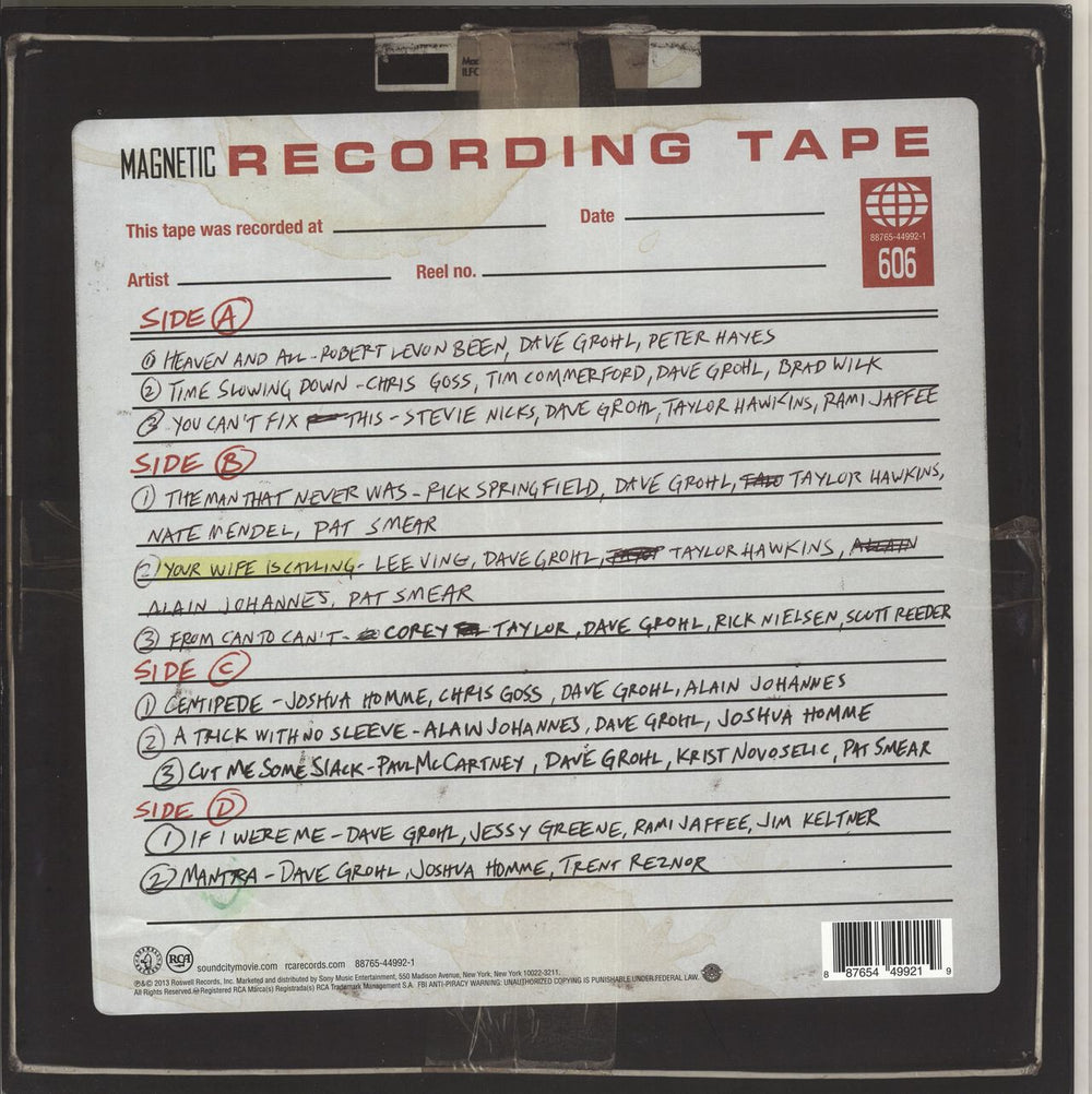 Dave Grohl Sound City: Real To Reel - 180gram Vinyl US 2-LP vinyl record set (Double LP Album) DGV2LSO726177