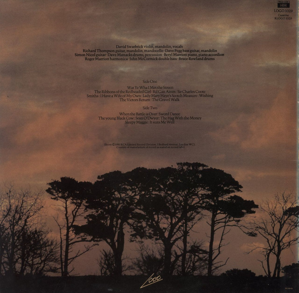 Dave Swarbrick Smiddyburn UK vinyl LP album (LP record)