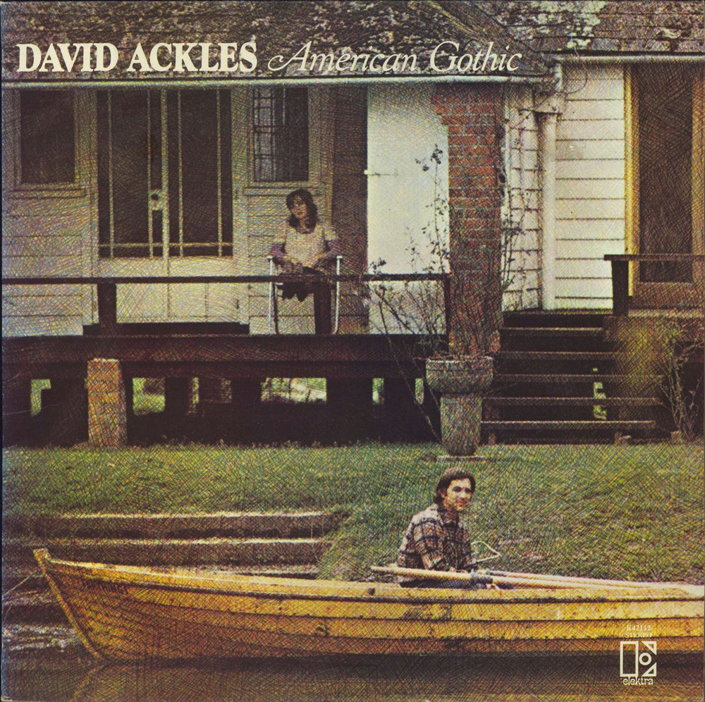 David Ackles American Gothic + Lyric Insert UK vinyl LP album (LP record) K42112