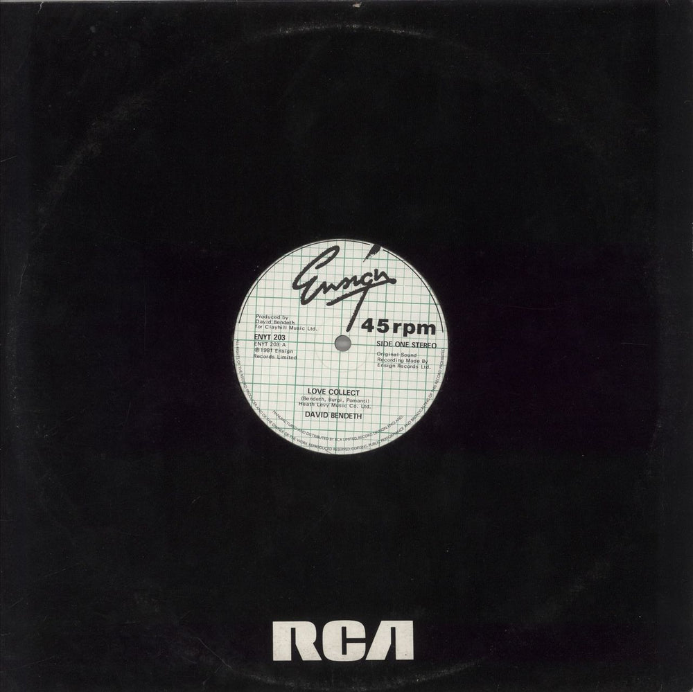 David Bendeth Love Collect UK 12" vinyl single (12 inch record / Maxi-single) ENYT203