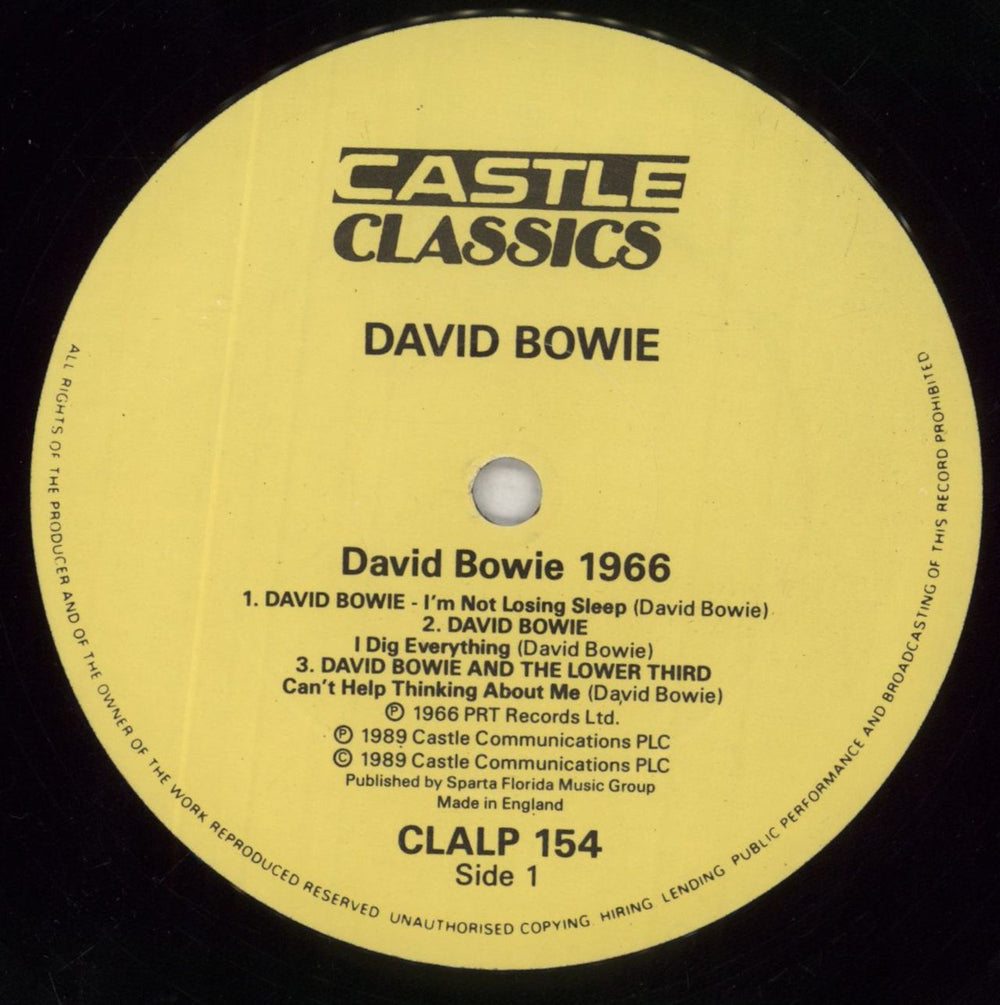 David Bowie 1966 UK vinyl LP album (LP record) BOWLP279420