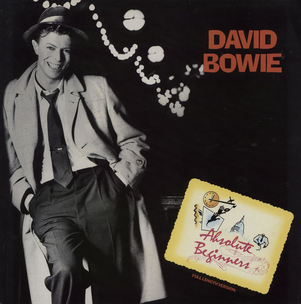 David Bowie Absolute Beginners + Insert - EX UK 12" vinyl single (12 inch record / Maxi-single) VSG838-12