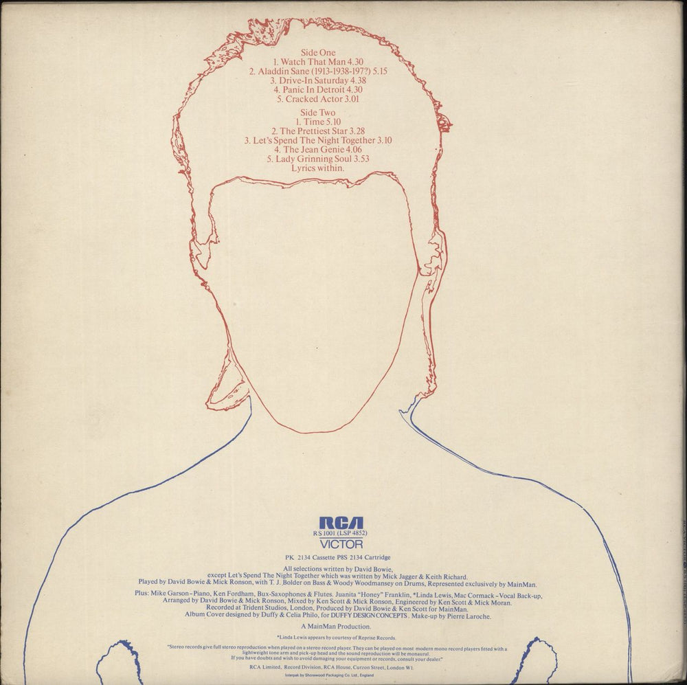 David Bowie Aladdin Sane - 1st - EX UK vinyl LP album (LP record)