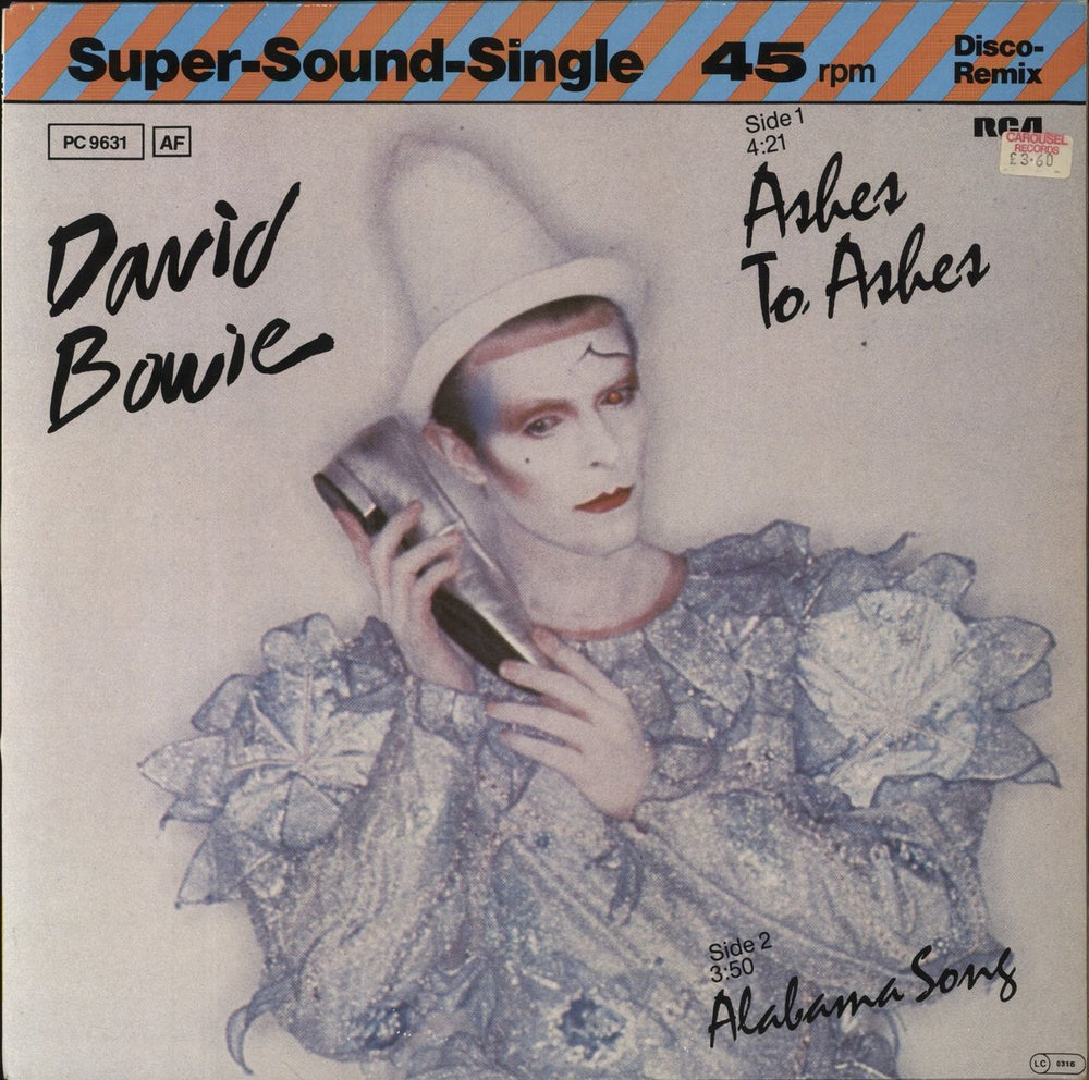 David Bowie Ashes To Ashes - Orange Label German 12" vinyl single (12 inch record / Maxi-single) PC9631