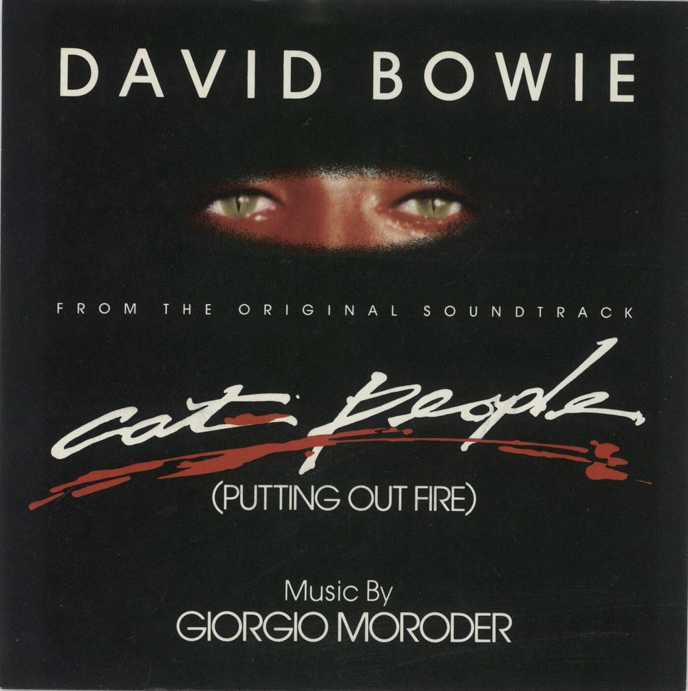 David Bowie Cat People (Putting Out Fire) + Sleeve UK 7" vinyl single (7 inch record / 45) MCA770