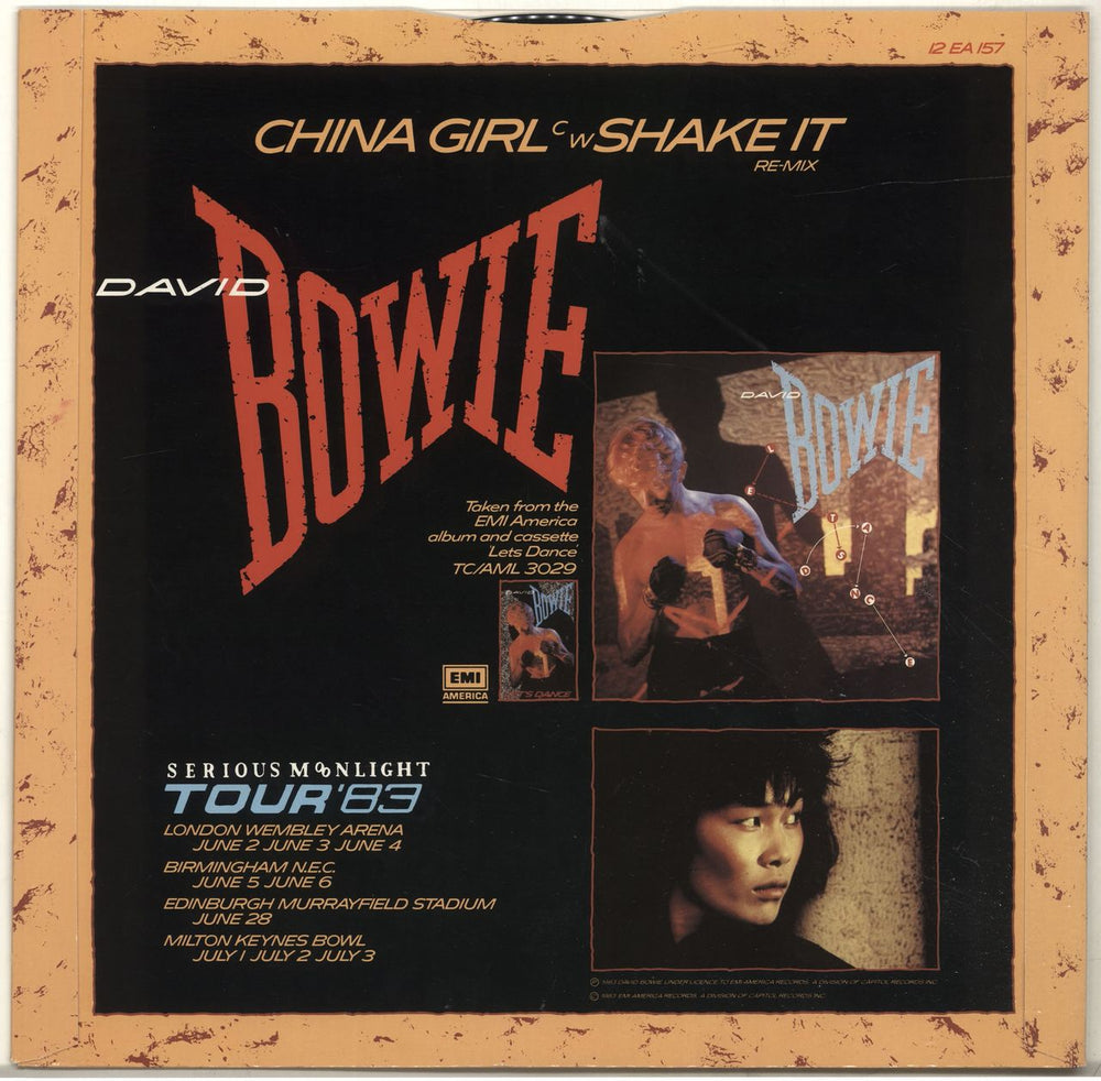 David Bowie China Girl UK 12" vinyl single (12 inch record / Maxi-single)