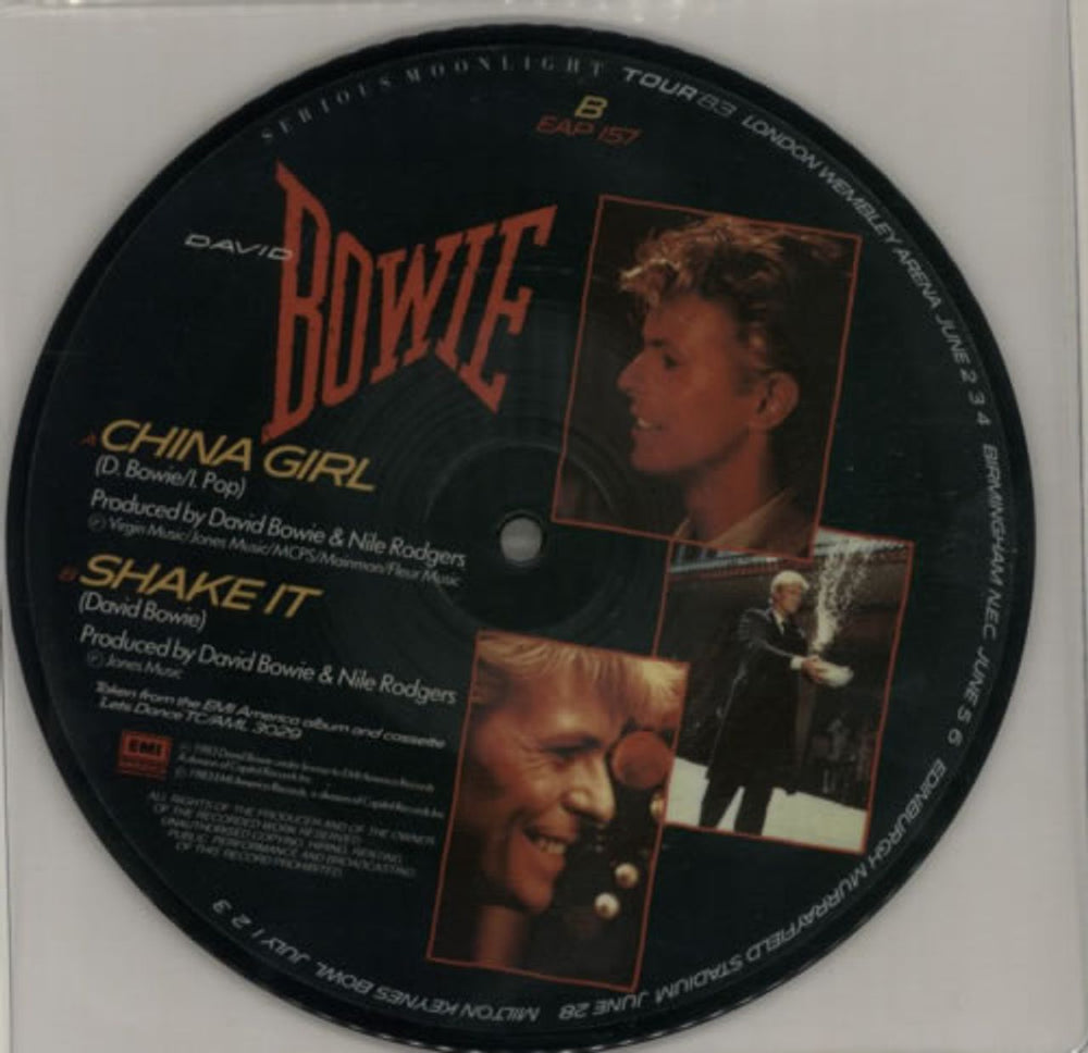 David Bowie China Girl UK 7" vinyl picture disc (7 inch picture disc single) BOW7PCH07997