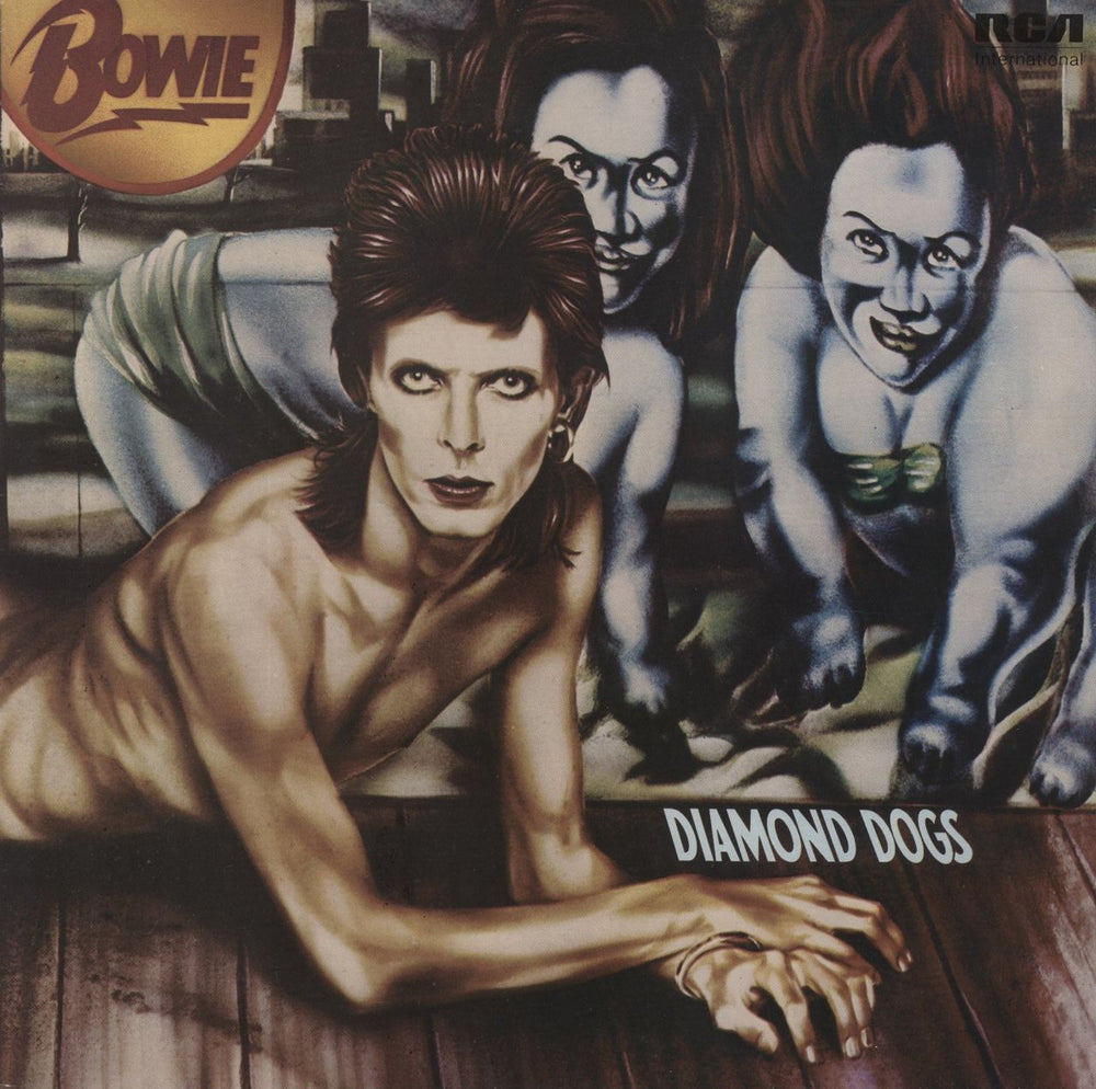 David Bowie Diamond Dogs + Legend Insert - EX UK vinyl LP album (LP record) INTS5068