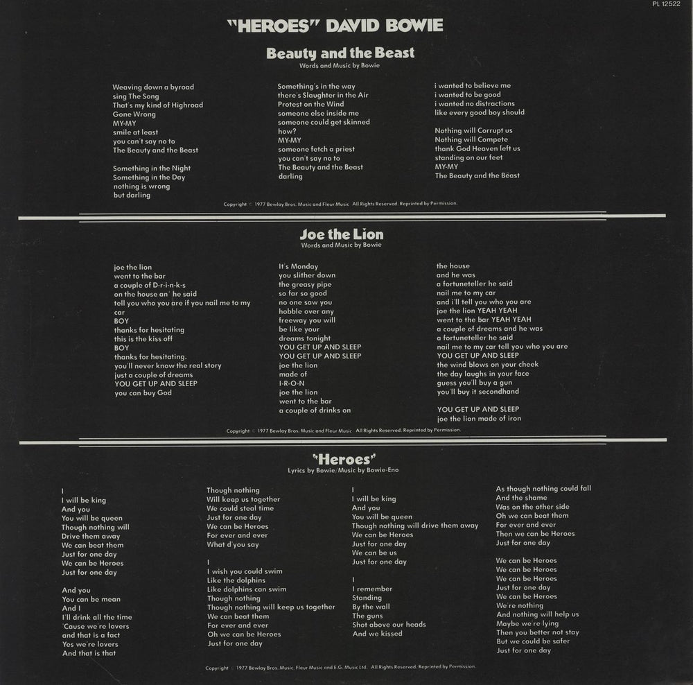 David Bowie Heroes - 1st (A) - Laminated - EX UK vinyl LP album (LP record) 1977