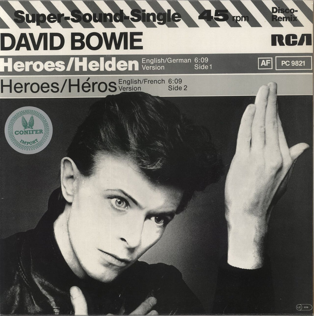 David Bowie Heroes/ Helden - 1st German 12" vinyl single (12 inch record / Maxi-single) PC9821