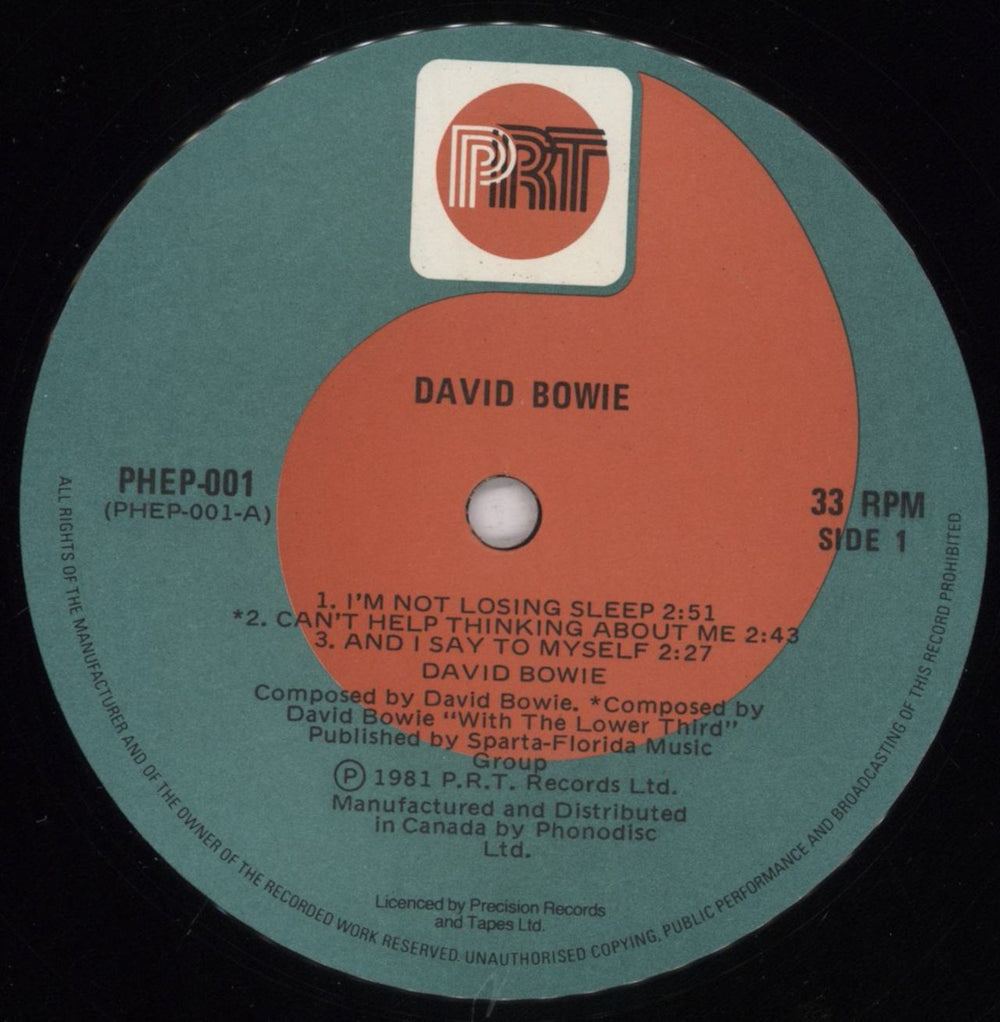 David Bowie I'm Not Losing Sleep E.P Canadian 12" vinyl single (12 inch record / Maxi-single) BOW12IM95215