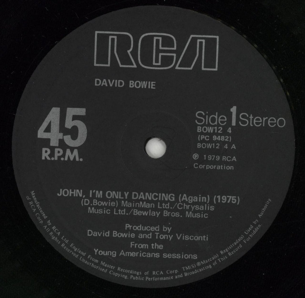 David Bowie John I'm Only Dancing [Again] - EX UK 12" vinyl single (12 inch record / Maxi-single) BOW12JO659542