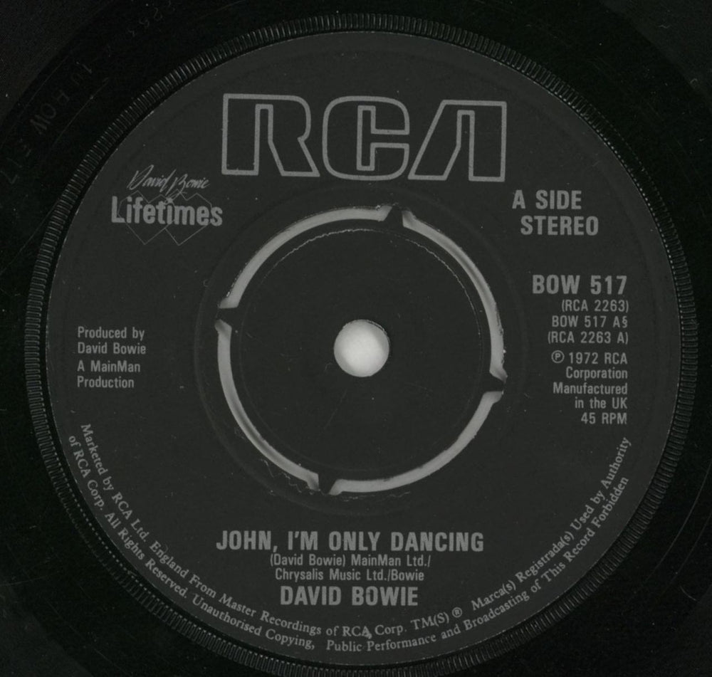 David Bowie John, I'm Only Dancing UK 7" vinyl single (7 inch record / 45) BOW07JO642619