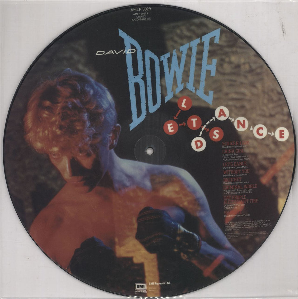 David Bowie Let's Dance UK picture disc LP (vinyl picture disc album) AMLP3029