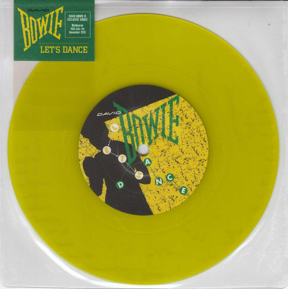 David Bowie Let's Dance - Yellow Vinyl - Sealed UK 7" vinyl single (7 inch record / 45) DBISA2015