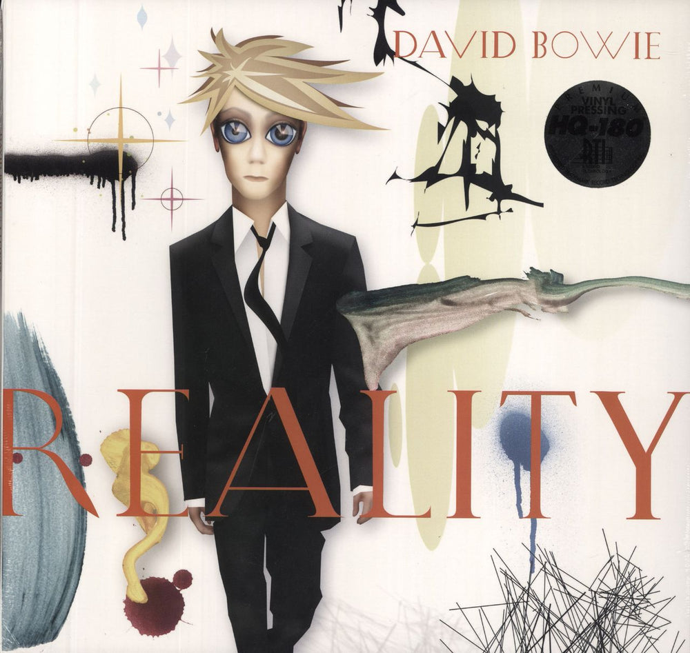 David Bowie Reality - 180gm White & Blue Swirl Vinyl - Sealed US vinyl LP album (LP record) FRM-90576