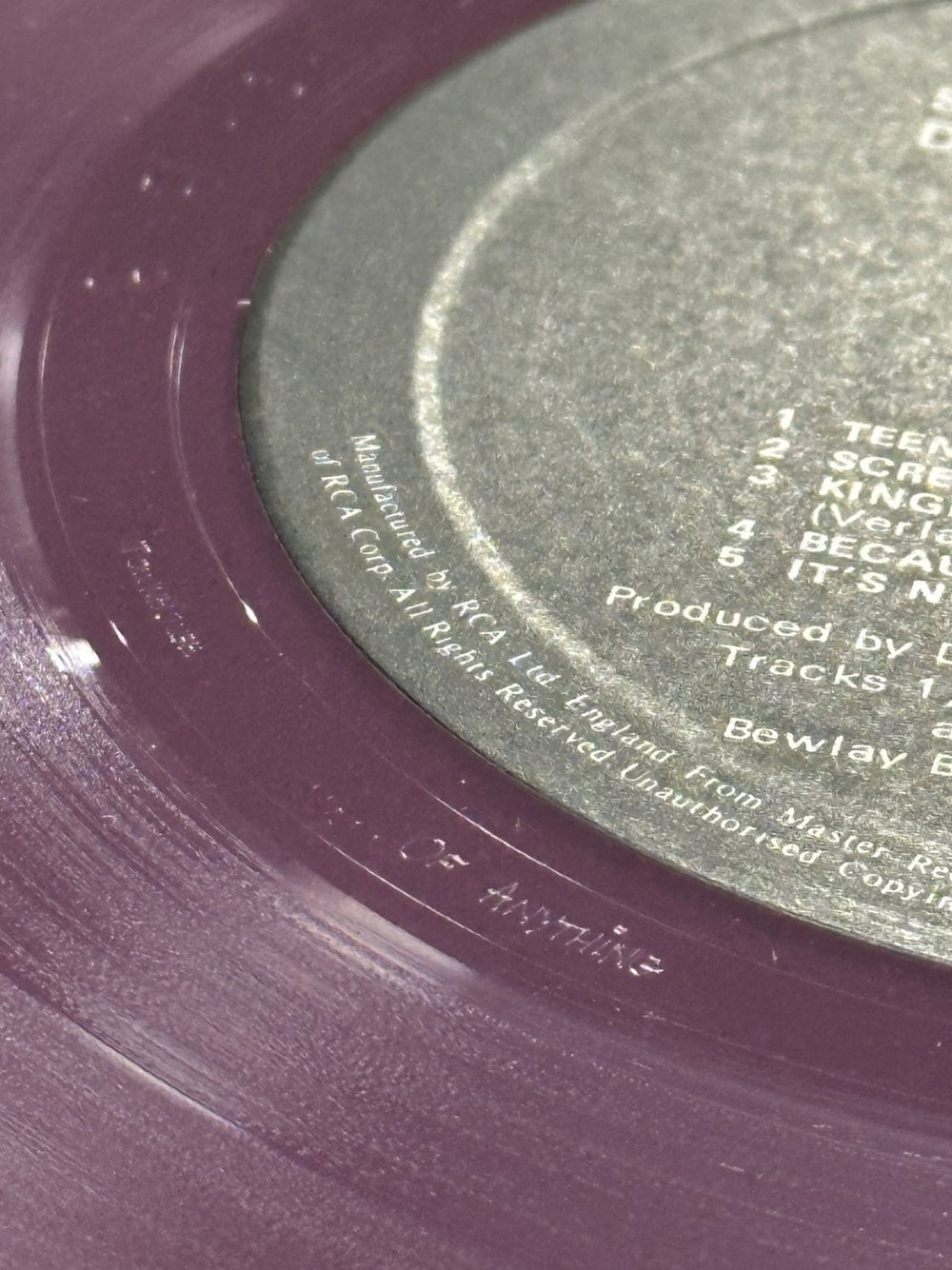 David Bowie Scary Monsters - Purple Vinyl UK vinyl LP album (LP record) Deleted