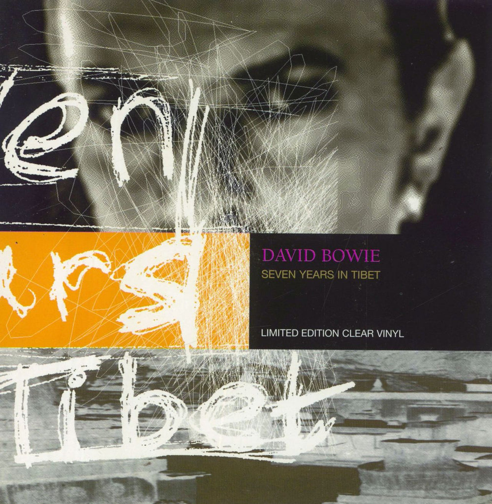 David Bowie Seven Years In Tibet - Clear Vinyl UK 7" vinyl single (7 inch record / 45) 74321512547