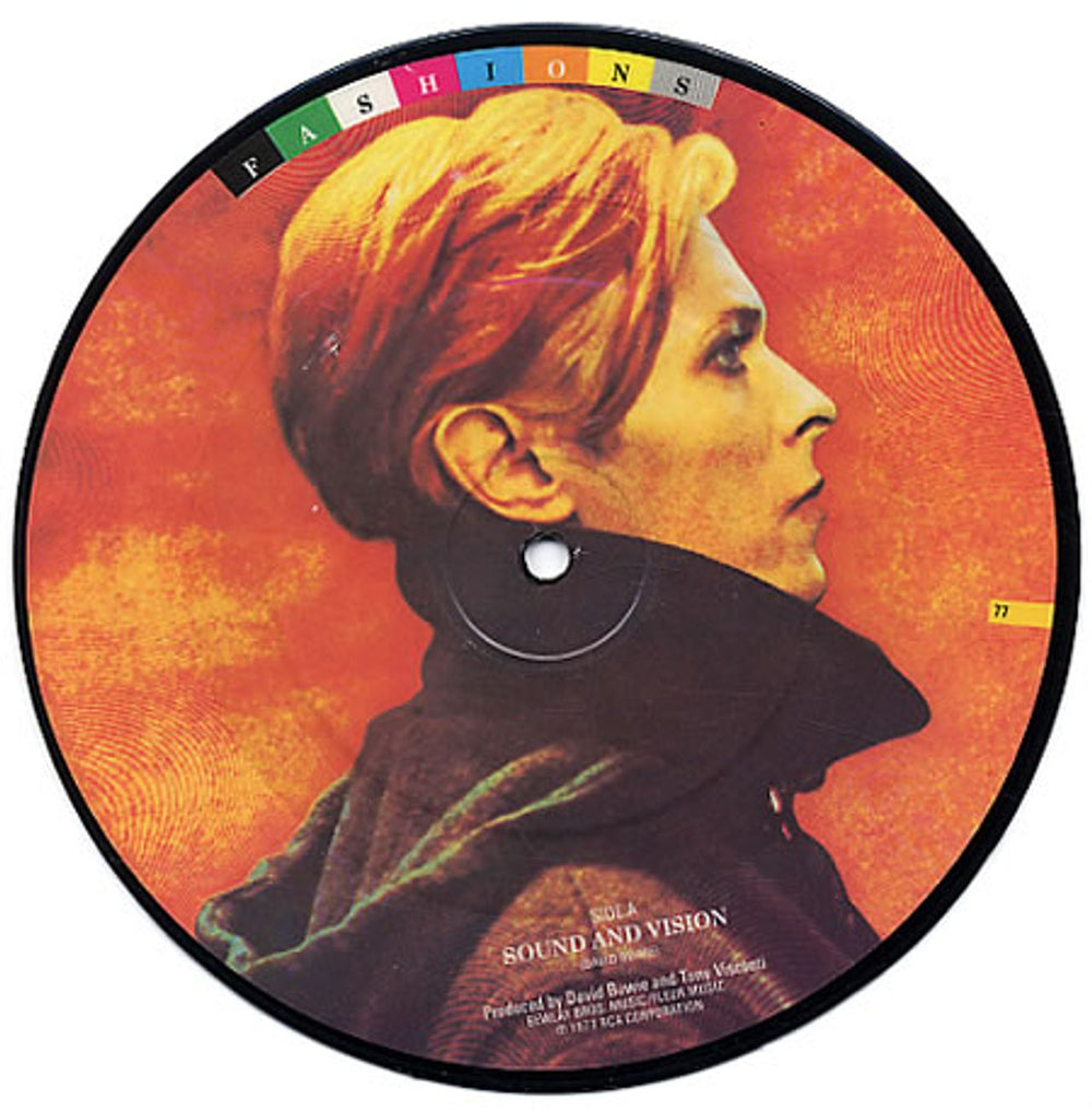 David Bowie Sound And Vision UK 7" vinyl picture disc (7 inch picture disc single) BOWP105