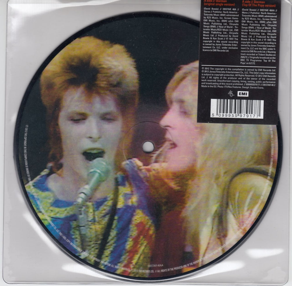 David Bowie Starman - Sealed UK 7" vinyl picture disc (7 inch picture disc single) BOW7PST567841