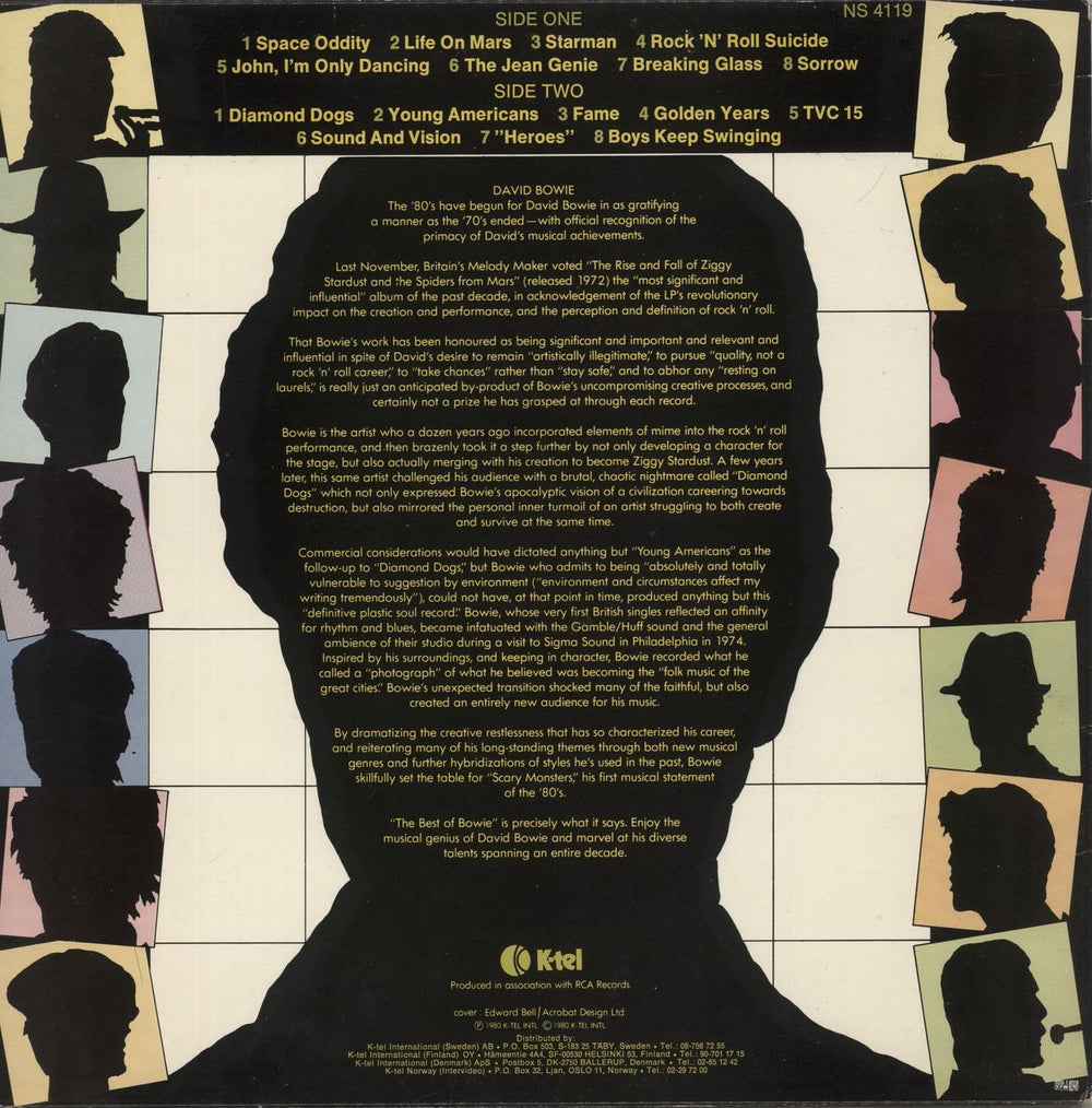 David Bowie The Best Of Bowie Swedish vinyl LP album (LP record)