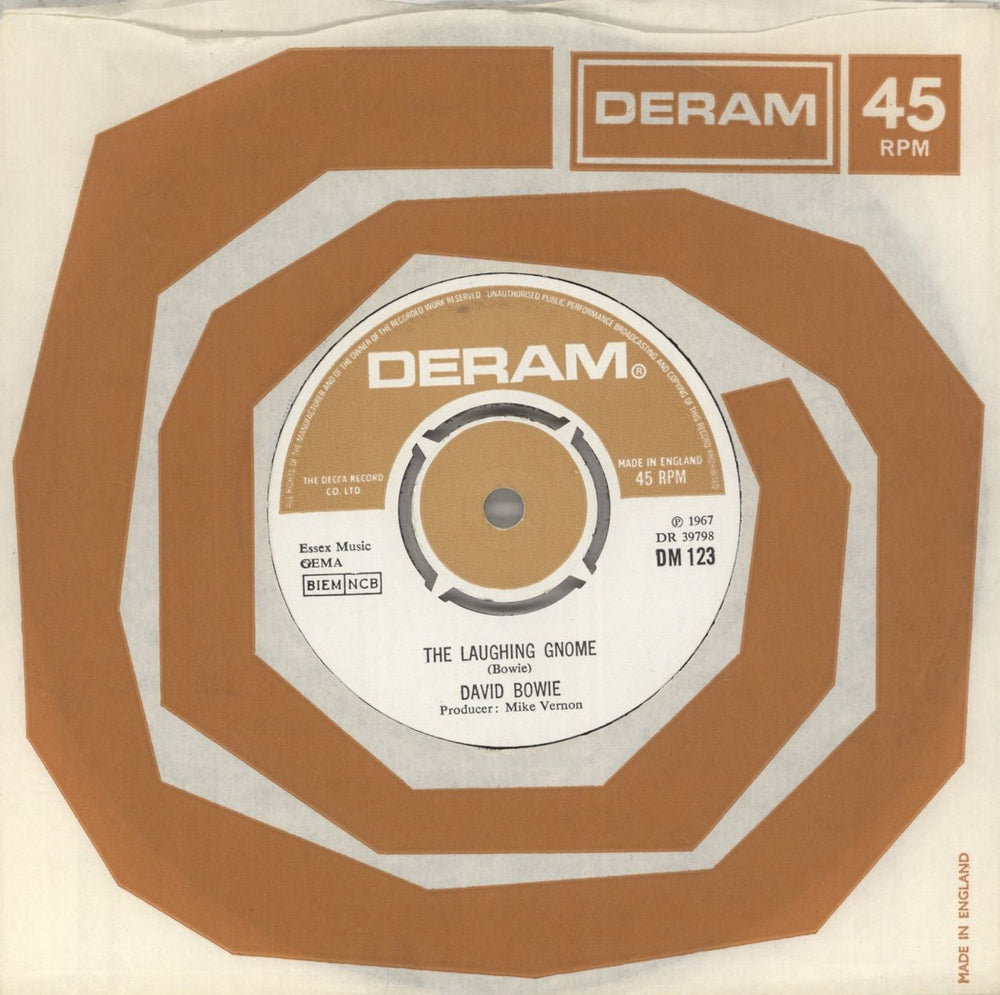 David Bowie The Laughing Gnome - 2nd UK 7" vinyl single (7 inch record / 45) DM123