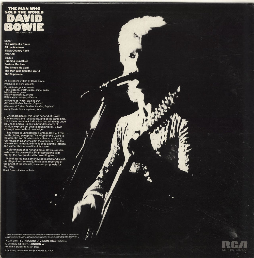 David Bowie The Man Who Sold - 1st + Inner - EX Canadian vinyl LP album (LP record)