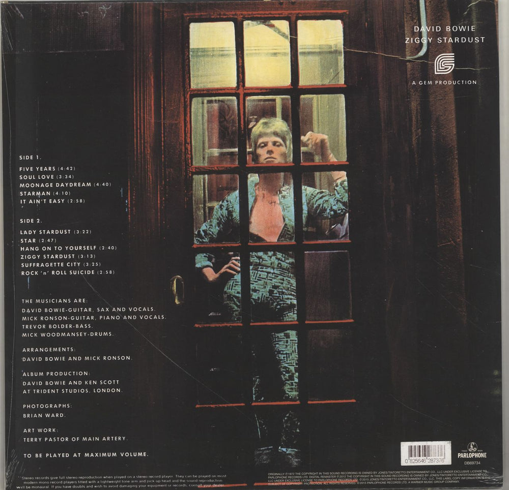 David Bowie The Rise And Fall of Ziggy Stardust - Remastered 180 Gram - Sealed UK vinyl LP album (LP record) 825646287376