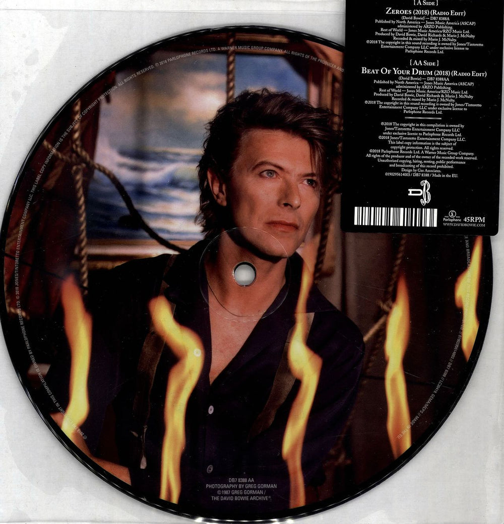 David Bowie Zeroes / Beat Of Your Drum (2018) - Sealed UK 7" vinyl picture disc (7 inch picture disc single) BOW7PZE703033