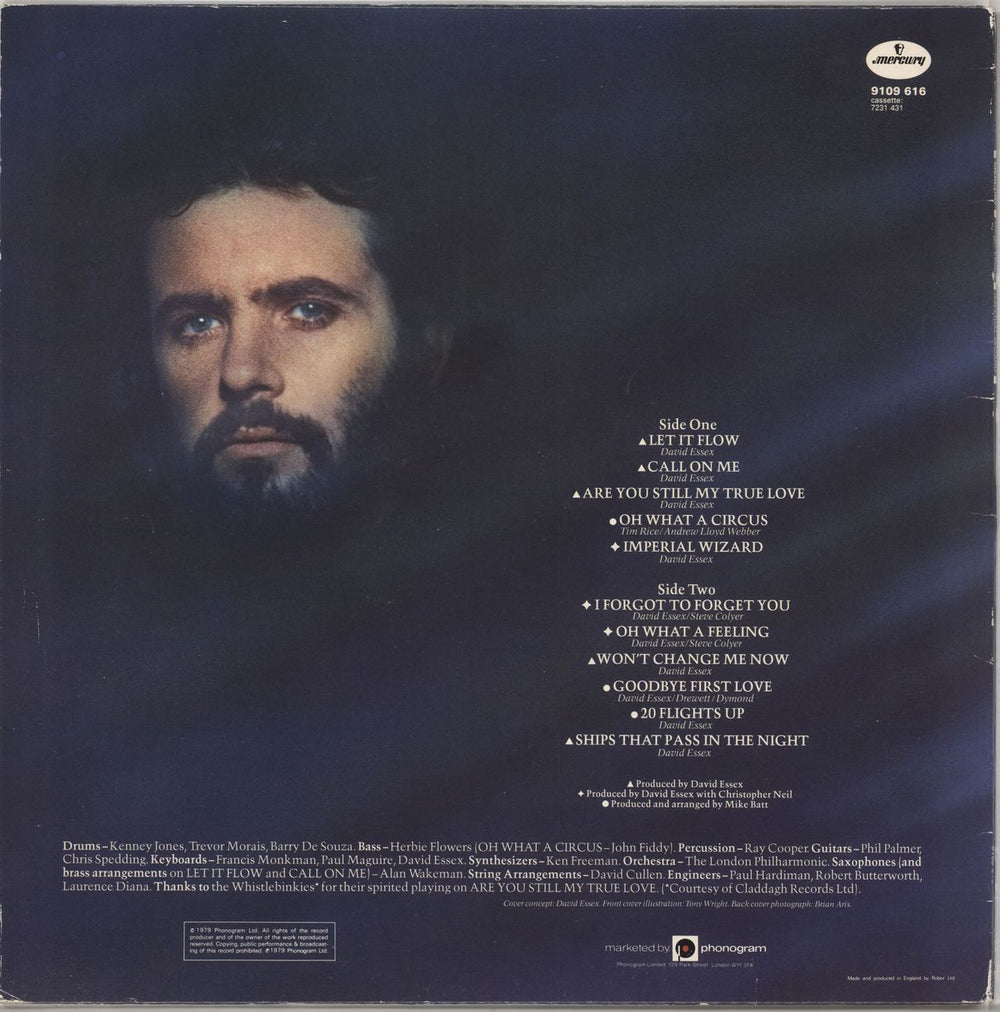 David Essex Imperial Wizard - Blue Vinyl + Stickered sleeve UK vinyl LP album (LP record)