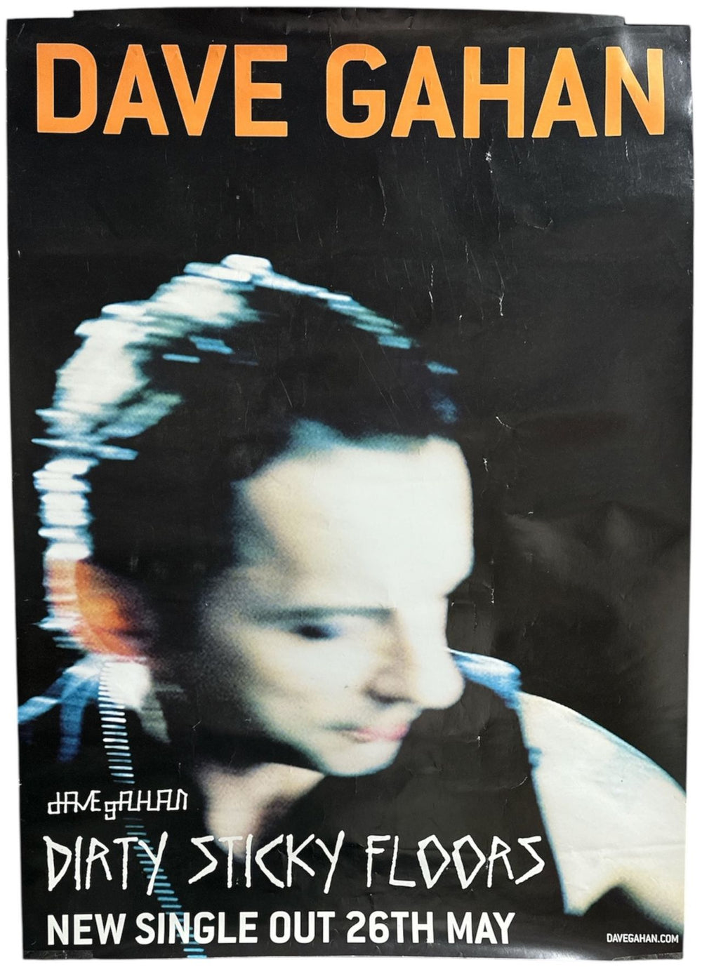 David Gahan Dirty Sticky Floors UK Promo poster PROMO POSTER