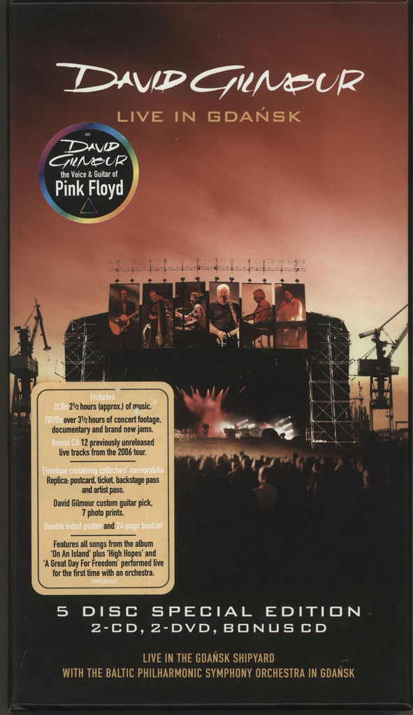 David Gilmour Live In Gdansk - stickered UK 5-CD set — RareVinyl.com