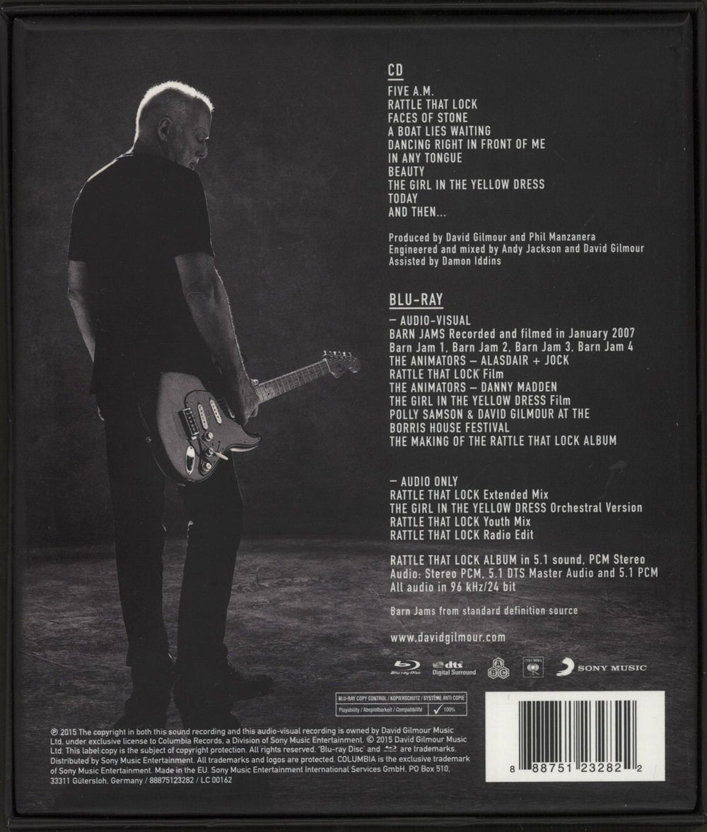 David Gilmour Rattle That Lock - CD + Blu-Ray Disc - Deluxe Edition UK CD Album Box Set 888751232822
